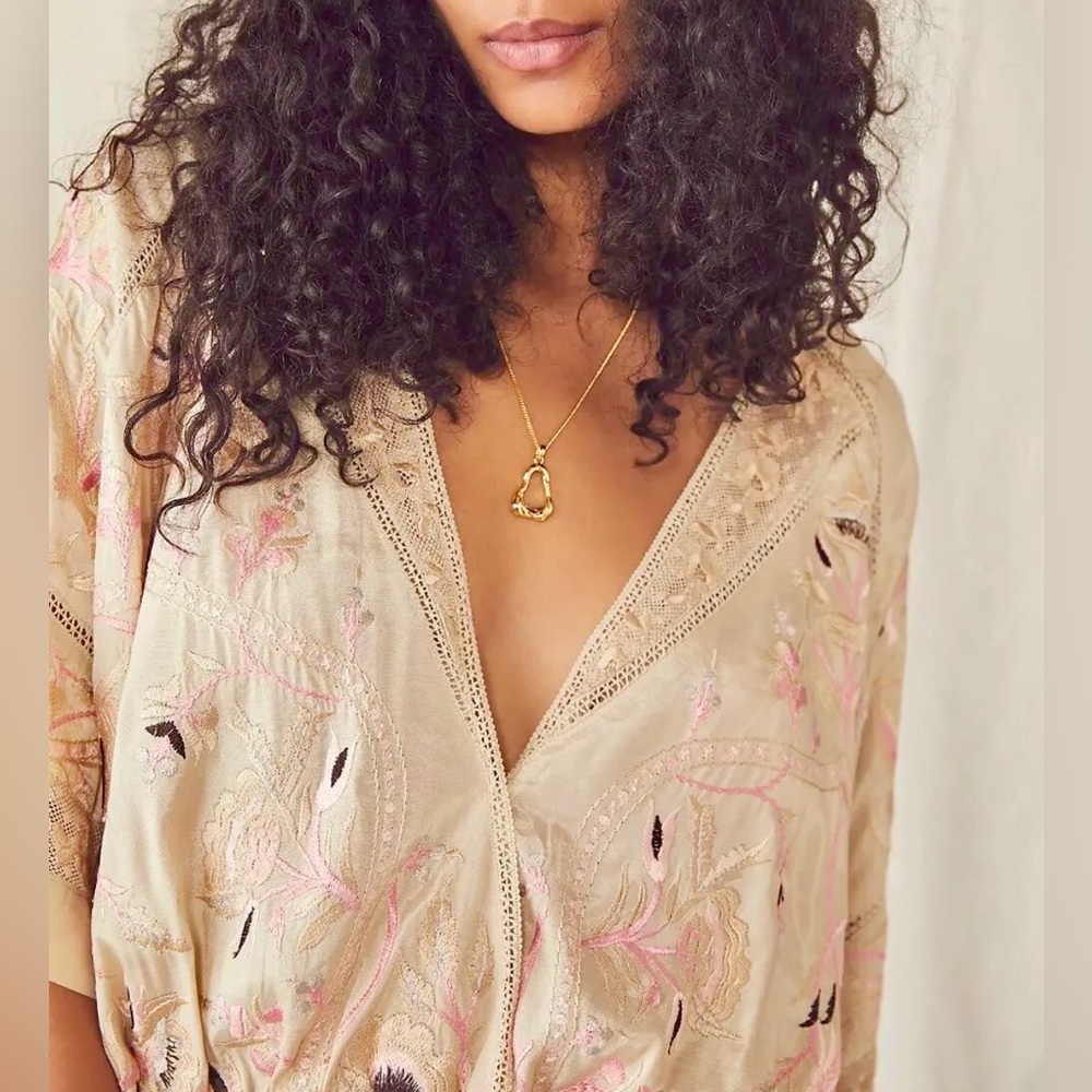 Free People embroidered top